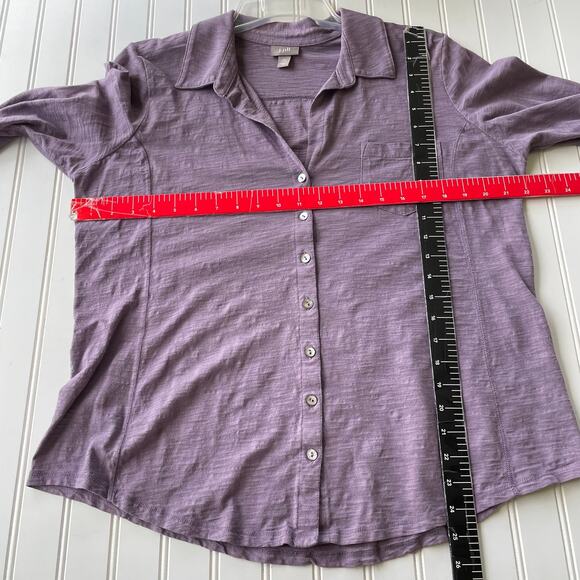 J. Jill Size XL mauve knit Buttondown top size XL - Picture 8 of 9
